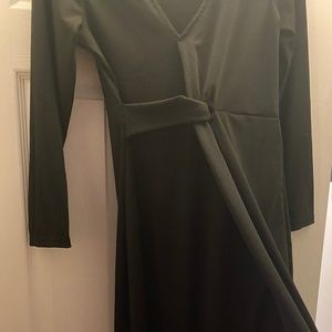 Black maxi dress with slit